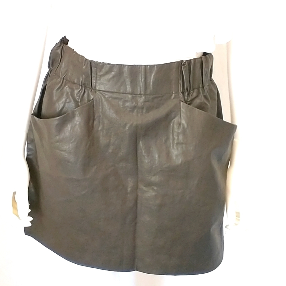Zara Faux Leather Skirt - Picture 1 of 8